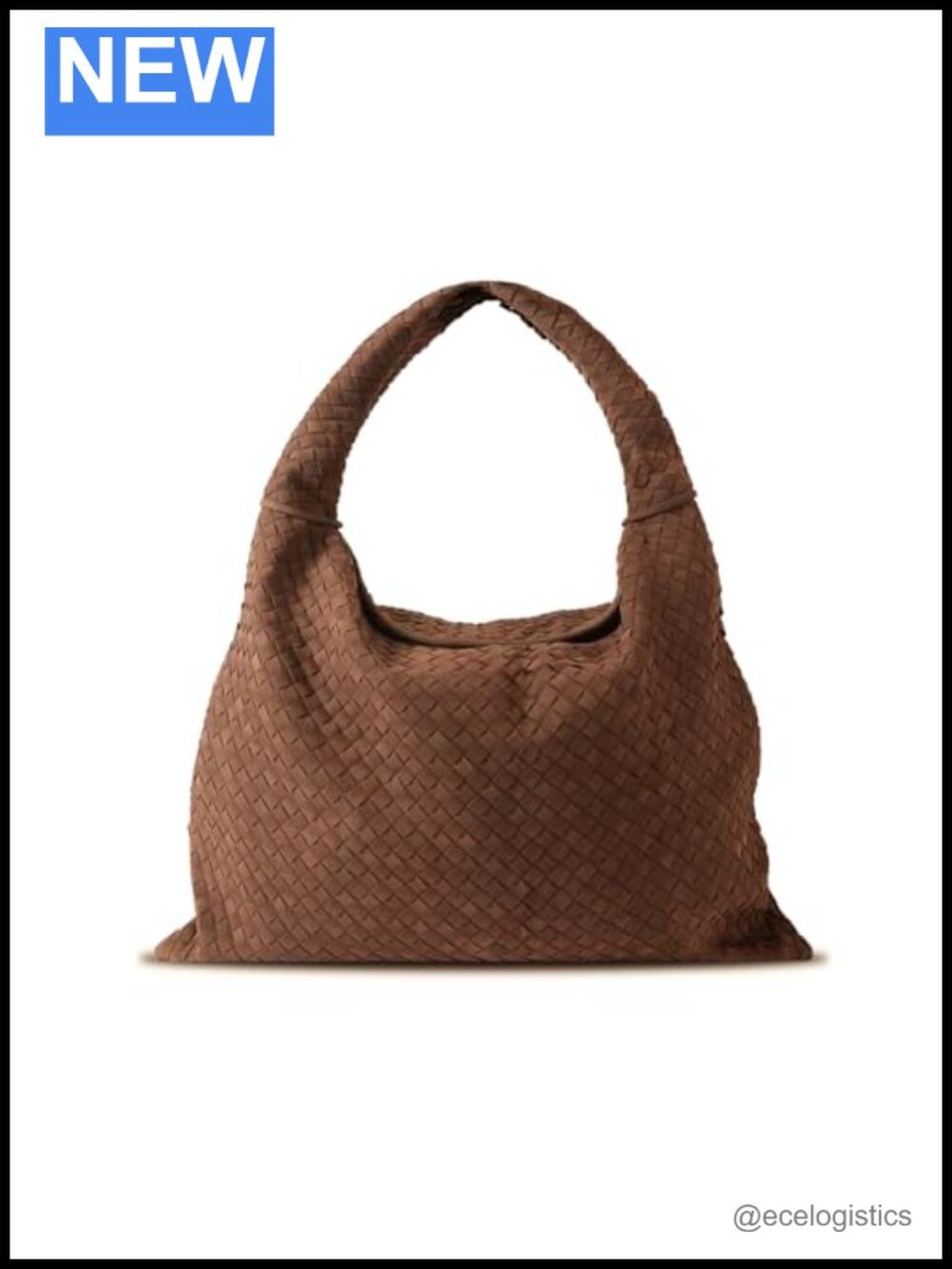 Vegan Faux Leather Woven Tote Handbag, Suede Hobo Shoulder Bag, Large Braided